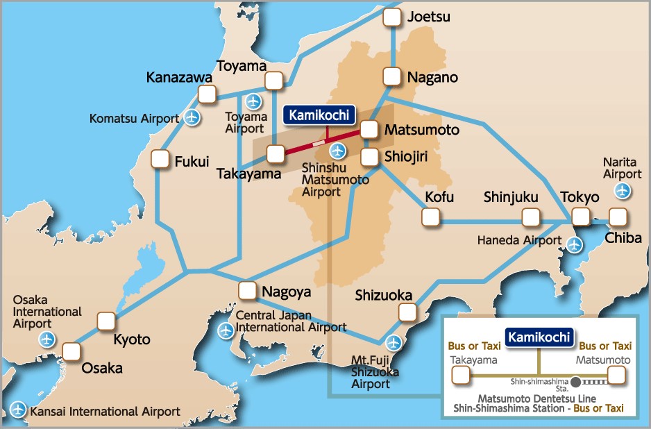 Dapatkan di sini peta　©http://www.kamikochi.or.jp